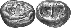 THE GREEK WORLD ASIA MINOR - Lydia Kroisos, King of Lydia, 561-546 Estimate: CHF 4'000.00 Stater (Silver, 10.87g), Sardeis. On the left, forepart of a lion to right confronting, on the right, the fore