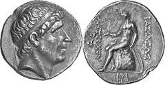 THE GREEK WORLD SYRIA Antiochos I Soter, King of Syria, 280-261 Estimate: CHF 1'000.00 Tetradrachm (Silver, 16.64g 9), Hekatompylos, c. 261. Diademed head of Antiochos I to right. Rev. Apollo seated l