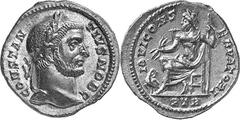 THE ROMAN EMPIRE Constantius I Chlorus Caesar, 293-305 Estimate: CHF 10'000.00 Aureus (Gold, 4.99g 12), Trier, 295-6. CONSTANTIVS NOB C Laureate head of Constantius to right. Rev. IOVI CONSERVATORI / 