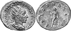 THE LATER ROMAN EMPIRE AND BYZANTIUM Multiple Lots of Roman Coins Estimate: CHF 675.00 Six silver Antoniniani. Pupienus: BMC 92; Gordian III: RIC 141; Philip I: RIC 3; Hostilian: RIC 177b; Volusian: R
