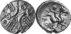 The Celtic Coinage of Britain The Catuvellauni – South-Central England, North of the Thames Estimate: CHF 2'250.00 Tasciovanos. Stater (Gold, 5.47 g), c. 20 BC-AD 10. Crossed wreath with two opposed c