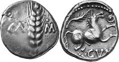 The Celtic Coinage of Britain The Catuvellauni and Trinovantes – South East Britain Estimate: CHF 1'500.00 - -. Stater (Gold, 5.27 g 12), Camulodunum, 10-40. As last, but with pellet above the M on th