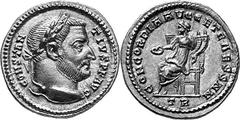 ROMAN GOLD COINS FROM THE COLLECTION OF A PERFECTIONIST Constantius I, 1 May 305-25 July 306 Estimate: CHF 10'000.00 Aureus (Gold, 5.30 g 6), Trier, May 305-July 306. Obverse: CONSTANTIVS P F AVG Laur