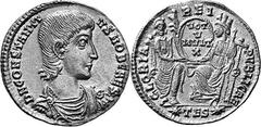 ROMAN GOLD COINS FROM THE COLLECTION OF A PERFECTIONIST Constantius Gallus Caesar, 351-354 Estimate: CHF 5'000.00 Solidus (Gold, 4.40 g 6), Thessalonica, 353-354. Obverse: D N CONSTANTIVS NOB CAES Bar