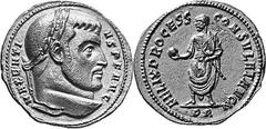 The Early Roman Empire Maxentius Estimate: CHF 18'000.00 Aureus (Gold, 5.39 g 11), 308. MAXENTIVS P F AV Laureate head of Maxentius to right. Rev. FELIX PROCESS CONSVLAT AVG N / PR Togate figure of Ma