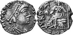 The Later Roman Empire, Byzant Gaiseric Estimate: CHF 350.00 Siliqua (Silver, 1.29 g 6), struck in the name of Honorius, Carthage, after 439. DN HONORIVS P F AV[G] Diademed bust right. Rev. [VRBS] ROM