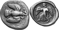 THE COINAGE OF OLYMPIA The First Coinage of Olympia: the 78th Estimate: CHF 1'000.00 Hemidrachm (Silver, 3.01 g 10), c. 468. As last, from the same die. Rev. F Nike, with spread wings, rushing to left