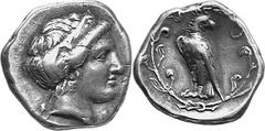 THE COINAGE OF OLYMPIA 360-c. 323, From the 105th Olympiad in Estimate: CHF 2'800.00 Stater (Silver, 11.92 g 2), 356, Hera mint, the 106th Olympiad. Head of Hera to right as last, from the same die. R