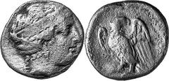 THE COINAGE OF OLYMPIA Multiple Lots of Coins from Olympia Estimate: CHF 1'100.00 Eleven silver coins of the 4th century, with some die links. 1, Drachm (5.29 g 1). Head of Hera right / Eagle left, he