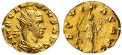 Roman Gold Coins Claudius II Gothicus, 268-270 Estimate: CHF 10'000.00 Light aureus (Gold, 1.66 g 12), Siscia, 269-270.Obverse: IMP CLAVDIVS AVG Radiate, draped and cuirassed bust of Claudius II to ri