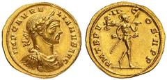 Roman Gold Coins Aurelian, 270-275 Estimate: CHF 12'000.00 Binio (Gold, 6.36 g 12), Ticinum, 274.Obverse: IMP C AVRELIANVS AVG Laureate, draped and cuirassed bust of Aurelian to right.Reverse: P M TB 