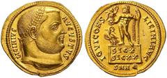 Roman Gold Coins Licinius I, 308-324 Estimate: CHF 12'500.00 Aureus (Gold, 5.28 g 12), Nicomedia, after 11 November 317.Obverse: LICINIVS AVGVSTVS Laureate head of Licinius I to right.Reverse: IOVI CO