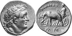 Greek Coins Ptolemy I Soter, Satrap and King of Egypt, 323-305 Estimate: CHF 3'500.00 Stater (Gold, 7.09 g 12), Alexandria, 305-283. Diademed head of Ptolemy I to right, wearing aegis. Rev. Alexander 