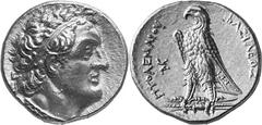 Greek Coins Ptolemy II Philadelphos, King of Egypt, 285-246 Estimate: CHF 5'000.00 Pentadrachm (Gold, 17.89 g 12), Alexandria, 285/4. Diademed bust of Ptolemy I to right with aegis. Rev. Eagle with cl