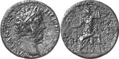 Lakedaimon / Sparta Lakedaimonian coinage of the 40s and 30s BC Estimate: CHF 250.00 Lot of five bronzes of Marcus Aurelius and Lucius Verus. Marcus Aurelius (4). 941.1. 2 Assaria (AE, 10.93 g, 24 mm,