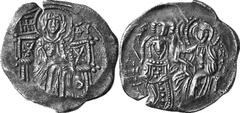 The Despot Collection of Late Byzantine The Restored Empire Estimate: CHF 1'400.00 Asper or Trikephalon, commonly known as a Trachy (Silver, 2.55 g), c. 1261. The Virgin, nimbate, seated facing on hig