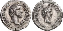 The Romans The Roman Empire Estimate: CHF 850.00 Antoninus Pius, 138-161. Denarius (Silver, 3.24 g 7), 139. ANTONINVS AVG PIVS P P Bare head of Antoninus Pius to right. Rev. AVRELIVS CAES AVG PII F CO