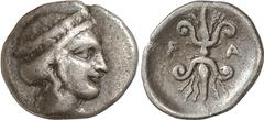 Attica-Islands of the Aegean Attica-Islands of the Aegean, Olympia, Elis Estimate: CHF 800.00 Lot of six silver issues of Olympia. 1. Obol (Silver, 0.74 g 1), c. 350s. BCD -. Seltman pl. XII, 12 var.;