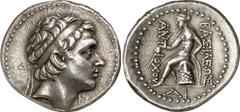 Syria and the East Syria and the East, Antiochos III The Great, King of Syria, 223-187 Estimate: CHF 2'500.00 Tetradrachm (Silver, 16.96 g 1), “??” Mint in southern or eastern Syria, c. 202. Diademed 