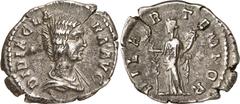 Roman Coins Roman Coins Estimate: CHF 1'500.00 Didia Clara, daughter of Didius Julianus. Denarius (Silver, 2.38 g 12), 28 March-early June 193. DIDIA CLARA AVG Draped bust of Didia Clara to right. Rev