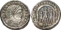 Roman Coins Roman Coins Estimate: CHF 3'000.00 Constantine I, 307-337. Light Miliarense (Silver, 3.68 g 12) Sirmium, c. 317. COSTANTINVS MAX AVG Laureate and cuirassed bust of Constantine I to right. 