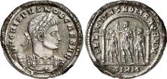 Roman Coins Roman Coins Estimate: CHF 5'500.00 Crispus Caesar, 316-326. Light Miliarense (Silver, 3.64 g 12) Sirmium, c. 317. D N CRISPVS NOB CAESAR Laureate and cuirassed bust of Crispus to right. Re