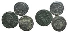 Lot of 3 Æ Roman Imperial coins, including Constans, Constantius II and Valentinian II. LOT SOLD AS IS, NO RETURNS