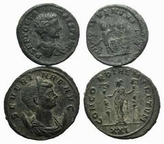 Lot of 2 Roman Imperial coins, including Geta Denarius and Severina Antoninianus, to be catalog. LOT SOLD AS IS, NO RETURNS