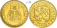 Czechoslovakia | Tschechoslowakei Czechoslovakia (1918-1939), Period after 1918 Ducat 1924 (imitation) Contemporary imitation of the original 24K gold St. Wenceslas Ducat! Author unknown. Tschechoslow