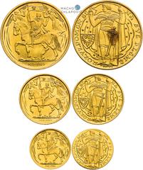 Czechoslovakia | Tschechoslowakei Czechoslovakia (1960-1989), Period after 1918 Set of gold medals 1929/1973 (3 pcs). St. Wenceslas' Millennium. Kremnitz. Original box and certificate #306. Gold 5, 3,