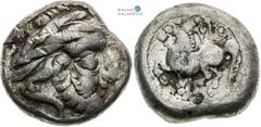 Celts | Kelten Pannonia and Balkan, Celts Tetradrachm. Baumreiter type Light traces of corrosion. Scratches. Pannonien und Balkan, Kelten Tetradrachme. Typ Baumreiter Kleine Korrosionsspuren. Mit Krat