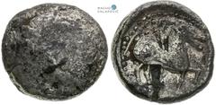 Celts | Kelten Pannonia and Balkan, Celts Tetradrachm. Unspecified typ Traces of corrosion. Test cut. Rare! Pannonien und Balkan, Kelten Tetradrachme. Unbestimmt Korrosionsspuren. Průfhieb. Selten! Pa