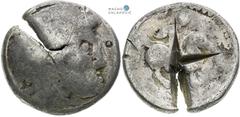 Celts | Kelten Pannonia and Balkan, Celts Tetradrachm. Imitation of Philippos II Test cuts Pannonien und Balkan, Kelten Tetradrachme. Philipps II. Imitation Prüfhiebe. Panonie a Balkán, Kelti Tetradra