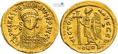 Anastasius I, Byzantine Empire Solidus (461–498). 9th Officina. Constantinople. Rare officina. Anastasius I., Byzantinisches Reich Solidus (461–498). 9. Offizin. Konstantinopel. Seltene Offizin. Anast