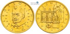 Czechoslovakia (1960-1989), Period after 1918. Gold medal 1974 (3 Ducat). Prague veduta – Valdštejn Castle. Kremnitz. Only 200 pieces minted! Hairlines. Rare! Tschechoslowakei (1960-1989), Zeitraum na