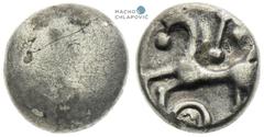 Moravia / Lower Austria, Celts. Obol (1st half of 2nd century BC). Roseldorf / Němčice II type. Mähren / Niederösterreich, Kelten. Obol (1. Hälfte des 2. Jh. v. Chr.). Typ Roseldorf / Němčice II. Mora