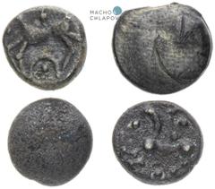 Moravia / Lower Austria, Celts. Obol (1st half of 2nd century BC) (4 pcs). Roseldorf / Němčice II type. Mähren / Niederösterreich, Kelten. Obol (1. Hälfte des 2. Jh. v. Chr.) (4 Stk). Typ Roseldorf / 