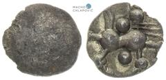 Western Slovakia, Celts. Obol (1st century BC). Čachtice type. Extraordinary specimen! Nice patina. Rare! Westslowakei, Kelten. Obol (1. Jh. v. Chr.). Typ Čachtice. Prachtexemplar! Schöne Patina. Selt