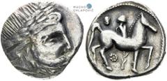 Pannonia and Balkan, Celts. Tetradrachm. Banater Kreis / Lokaltyp type. Rare! Pannonien und Balkan, Kelten. Tetradrachme. Typ Banater Kreis / Lokaltyp. Selten! Panonie a Balkán, Kelti. Tetradrachma. T