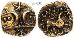 Britain, Celts. Stater (around mid-1st century BC). Iceni, Frackenham type. Britannien, Kelten. Stater (um die Hälfte des 1. Jh. v. Chr.). Iceni, Typ Frackenham. Británie, Kelti. Statér (okolo pol. 1.