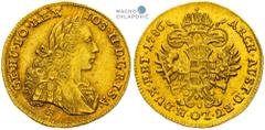 House of Habsburg | RDR Joseph II. House of Habsburg. Ducat 1786. Hall. Beautiful gold patina. Joseph II.. RDR. Dukat 1786. Hall. Außergewöhnliche goldene Patina. Josef II.. Období vlády Habsburků. Du