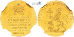 House of Habsburg | RDR Leopold II. House of Habsburg. Gold Token 1790 (3/4 Ducat). Coronation of hungarian king in Pressburg. Vienna. Rare! Leopold II.. RDR. Goldjeton 1790 (3/4 Dukat). Krönung zum u