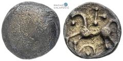 Celts | Kelten Moravia / Lower Austria. Celts. Obol (1st half of 2nd century BC). Roseldorf / Němčice II type. Nice patina. Mähren / Niederösterreich. Kelten. Obol (1. Hälfte des 2. Jh. v. Chr.). Typ 