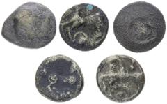 Celts | Kelten Moravia / Lower Austria. Celts. Obol (1st half of 2nd century BC) (5 pcs). Roseldorf / Němčice II type. Mähren / Niederösterreich. Kelten. Obol (1. Hälfte des 2. Jh. v. Chr.) (5 Stk). T