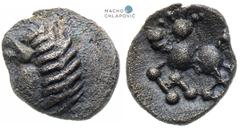 Celts | Kelten Southern Moravia / Lower Austria. Celts. Obol (2nd/1st century BC). Břeclav type. Light traces of corrosion. Rare in this condition. Rare! Mähren / Niederösterreich. Kelten. Obol (2./1.