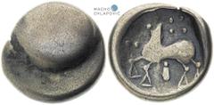 Celts | Kelten Northwestern Slovakia. Celts. Tetradrachm. Velký Bysterec type. Nordwestslowakei. Kelten. Tetradrachme. Typ Velký Bysterec. Severozápadní Slovensko - oblast púchovské kultury. Kelti. Te