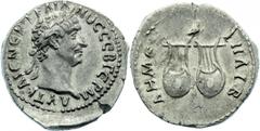 Traianus, Drachm (98 - 99) - Mint.: Masykites, Lycia v Malej Ázii (Lycia in Asia Minor), Av.: Laureate head right (Doprava orientovaný portrét s vavrínovým vencom.), Rv.: Two lyres, owl above. (Dve lý