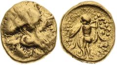 Celtic Moravia Lower Austria Boii / Kelten Mähren Niederösterreich Boier 1/8 Stater , Athéna Alkidemos type / 1/8 Stater , typ Athéna Alkidemos, 1,03 g, 8,2 mm, Au, Paulsen 1933, č. 117–118; Castelin 