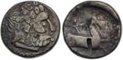 Celtic South of Central Slovakia / Kelten Süd den Müttelslowakei AR Tetradrachm, Levice type („mit bloßem Einheib“) / AR Tetradrachme, typ Levice („mit bloßem Einheib“), 9,38 g, 22,3 mm, Ag, Pink 1939