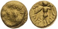 Celtic coins, Ancient coins 1/24 Stater, Athena Alkidemos type. Moravia / Lower Austria. Boii Findings: Stare Hradisko, Stradonice (CZ). Kelten, Antike Münzen 1/24 Stater, Typ Athena Alkidemos. Mähren